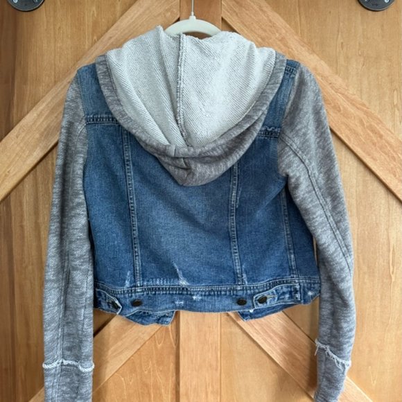 Cropped Hooded Jean Jacket, Free People - Picture 2 of 2